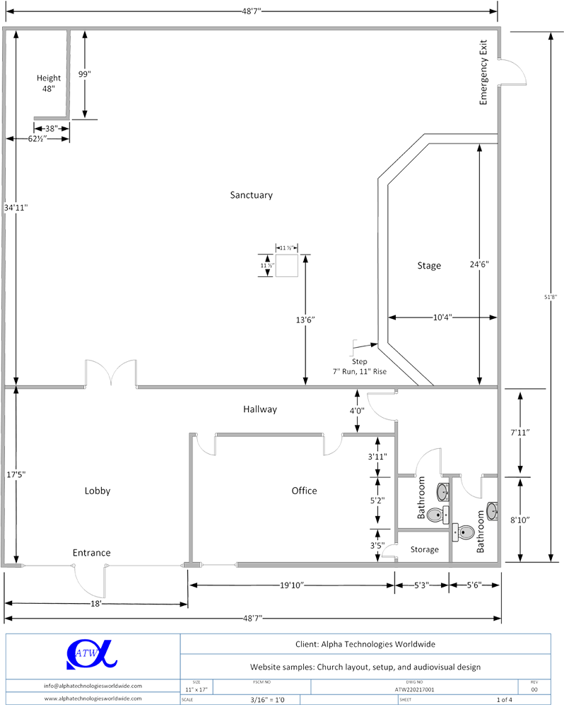 church hall floor plan image